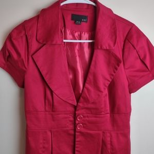 Red Short Sleeve Blazer